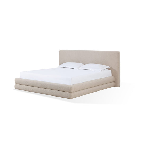 Modus Maya Upholstered Platform Bed in Brun Boucle