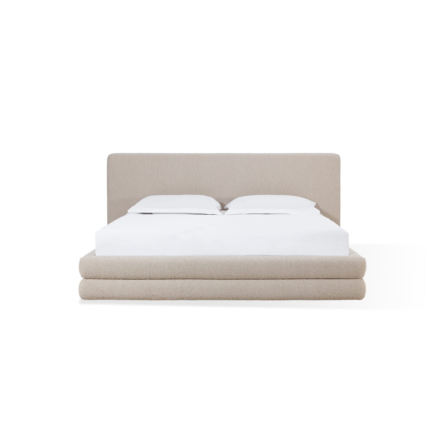 Modus Maya Upholstered Platform Bed in Brun Boucle