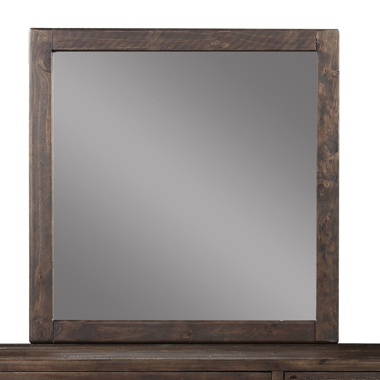 Modus McKinney Solid Wood Beveled Glass Mirror in Espresso Pine