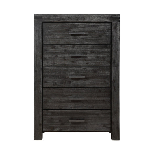 Modus Modus Modus Meadow Five Drawer Solid Wood Chest in Graphite