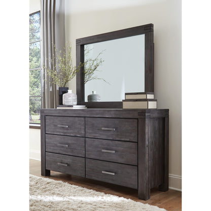 Modus Meadow Six Drawer Solid Wood Dresser Finish n Graphite