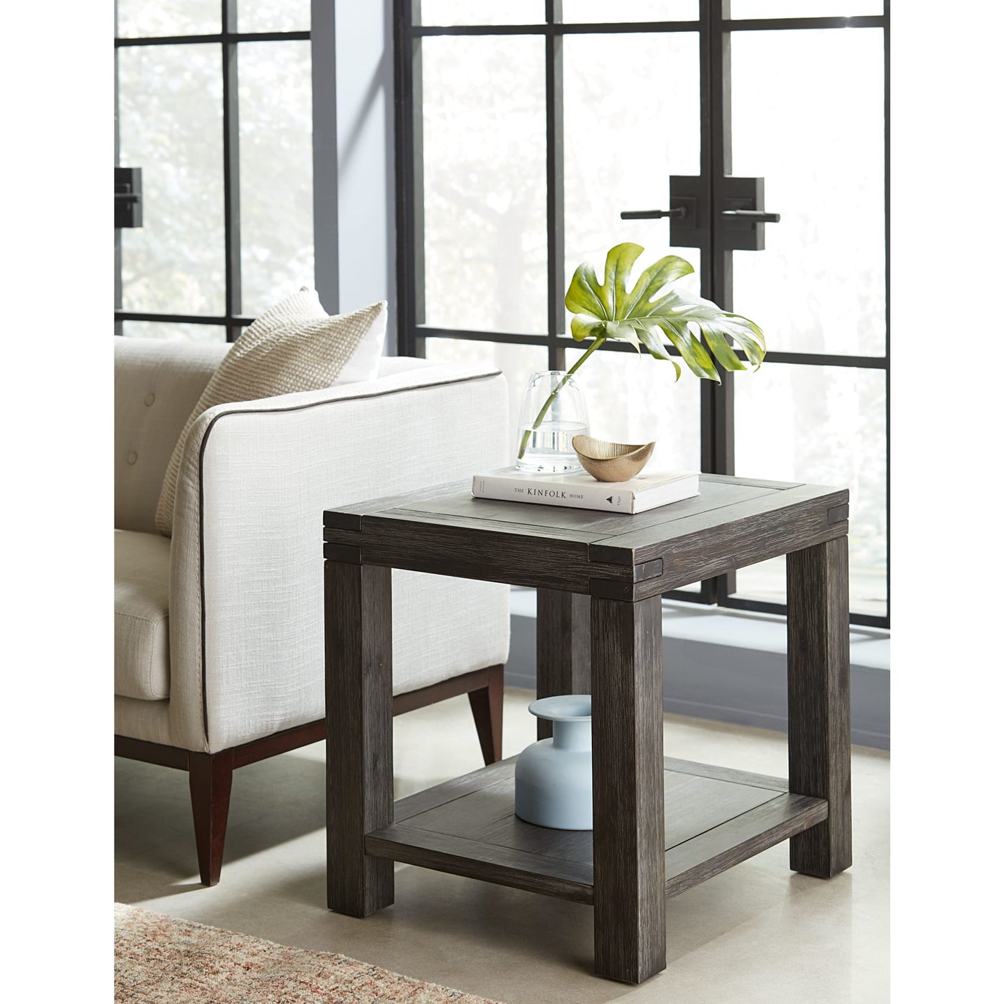 Modus Meadow Solid Wood End Table in Graphite