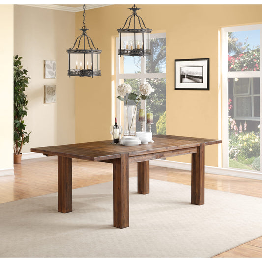 Modus Meadow Solid Wood Extending Dining Table in Brick Brown