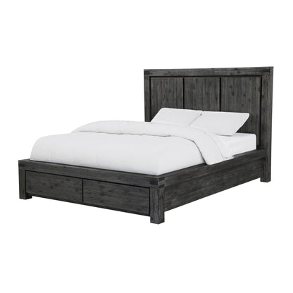 Modus Meadow Solid Wood Footboard Storage Bed in Graphite