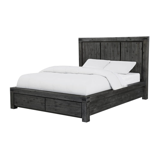 Modus Meadow Solid Wood Footboard Storage Bed in Graphite