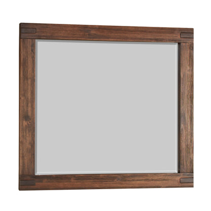 Modus Meadow Solid Wood Mirror in Brick Brown