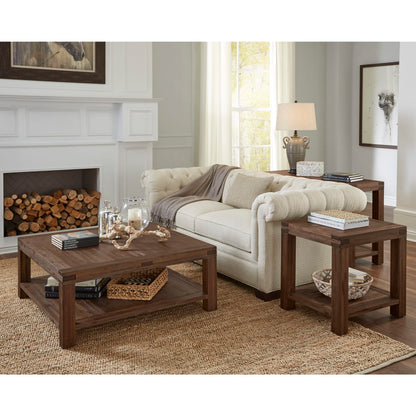 Modus Modus Meadow Solid Wood Square Coffee Table in Brick Brown