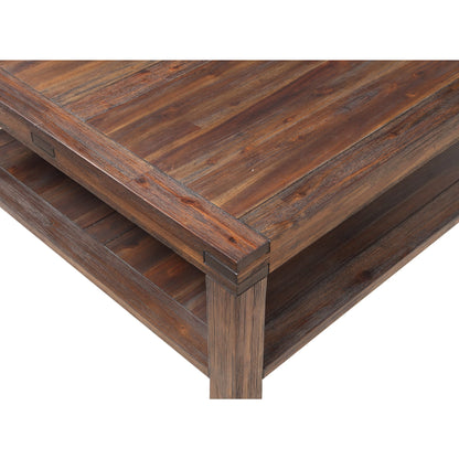 Modus Modus Meadow Solid Wood Square Coffee Table in Brick Brown