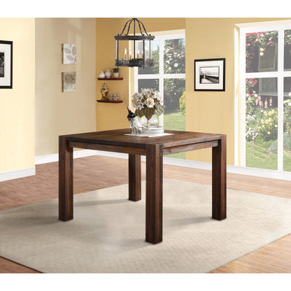 Modus Meadow Solid Wood Square Counter Table in Brick Brown