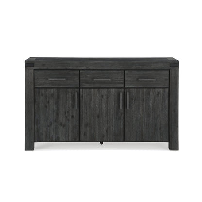 Modus Meadow Solid Wood Three Drawer Three Door Sideboard in Graphite