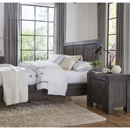 Modus Meadow Solid Wood Two Drawer Nightstand in Graphite