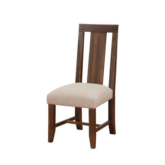 Modus Meadow Solid Wood Upholstered Dining Chair in Brick Brown