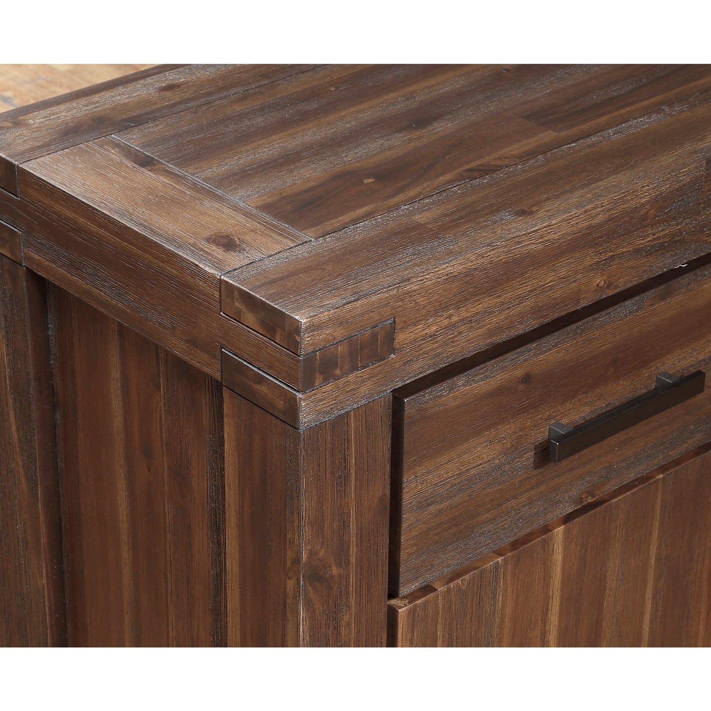 Modus Meadow Three Drawer Three Door Solid Wood Sideboard in Brick Brown