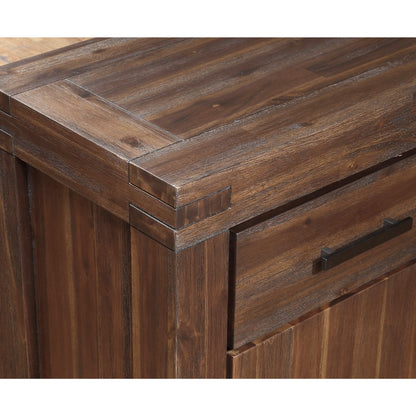 Modus Meadow Three Drawer Three Door Solid Wood Sideboard in Brick Brown