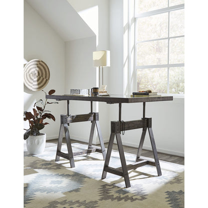 Modus Medici Adjustable Desk in Charcoal Brown