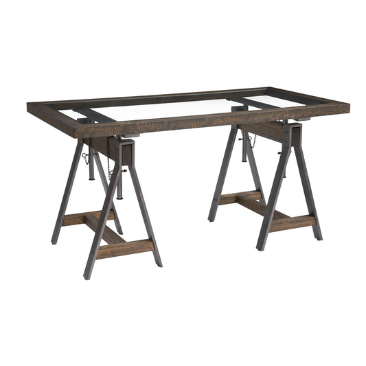 Modus Medici Adjustable Desk in Charcoal Brown