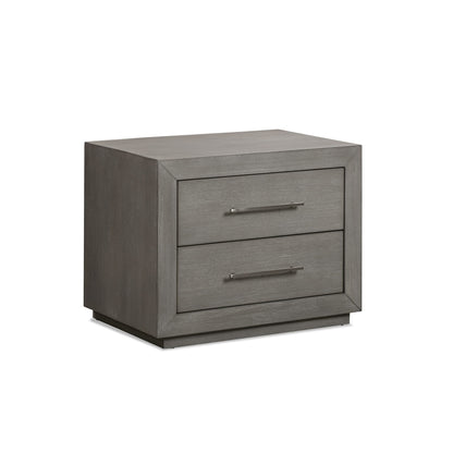 Modus Melbourne Two Drawer Nightstand with USB in Mineral