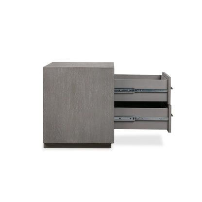 Modus Melbourne Two Drawer Nightstand with USB in Mineral