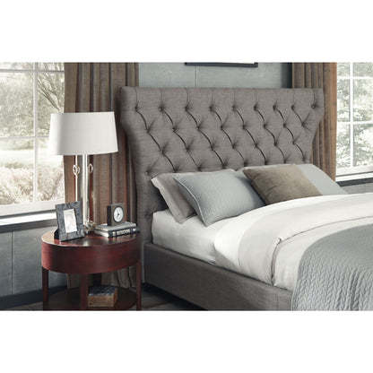 Modus Melina Upholstered Footboard Storage Bed in Dolphin Linen