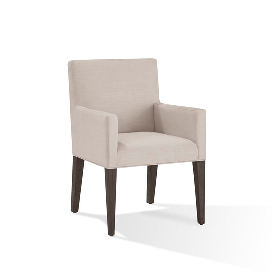 Modus Modesto Upholstered Arm Chair in Abalone Linen and French Roast
