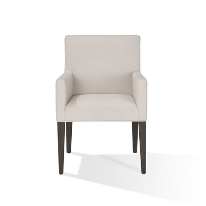 Modus Modesto Upholstered Arm Chair in Abalone Linen and French Roast