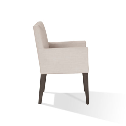 Modus Modesto Upholstered Arm Chair in Abalone Linen and French Roast