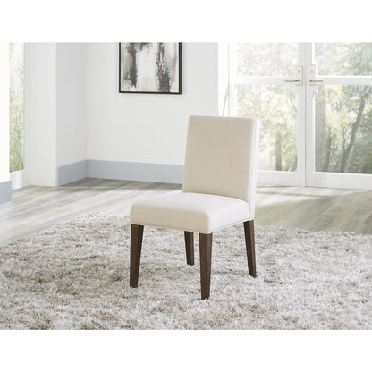 Modus Modesto Upholstered Side Chair in Abalone Linen and French Roast