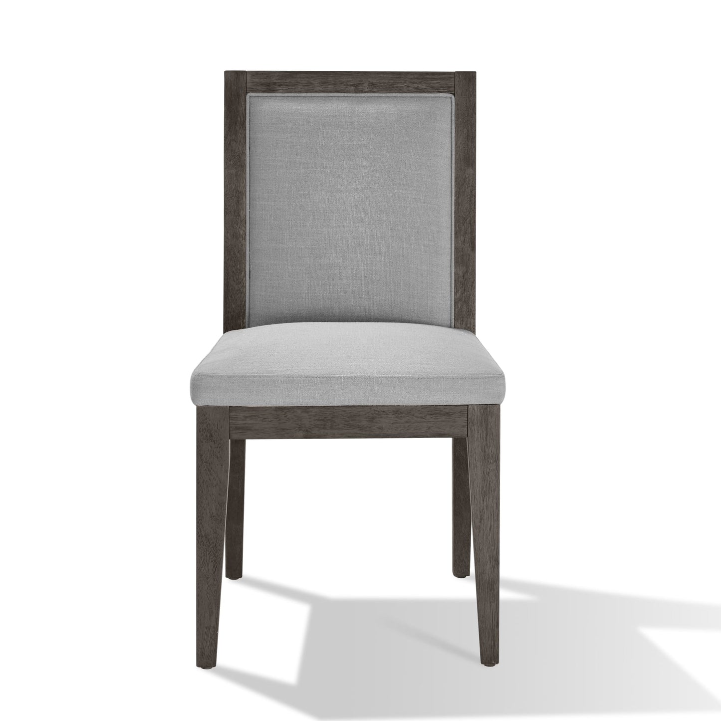 Modus Modesto Wood Frame Upholstered Side Chair in Koala Linen and French Roast