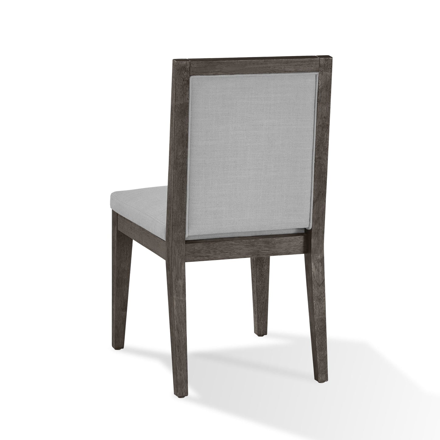 Modus Modesto Wood Frame Upholstered Side Chair in Koala Linen and French Roast