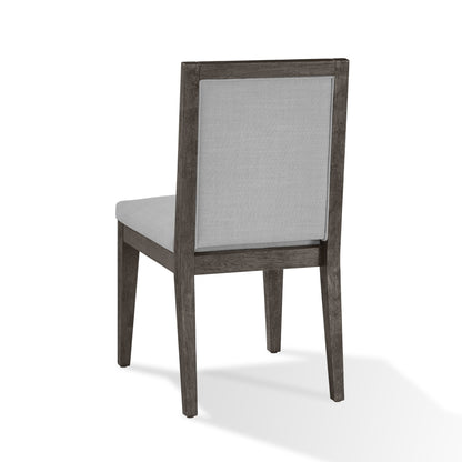 Modus Modesto Wood Frame Upholstered Side Chair in Koala Linen and French Roast