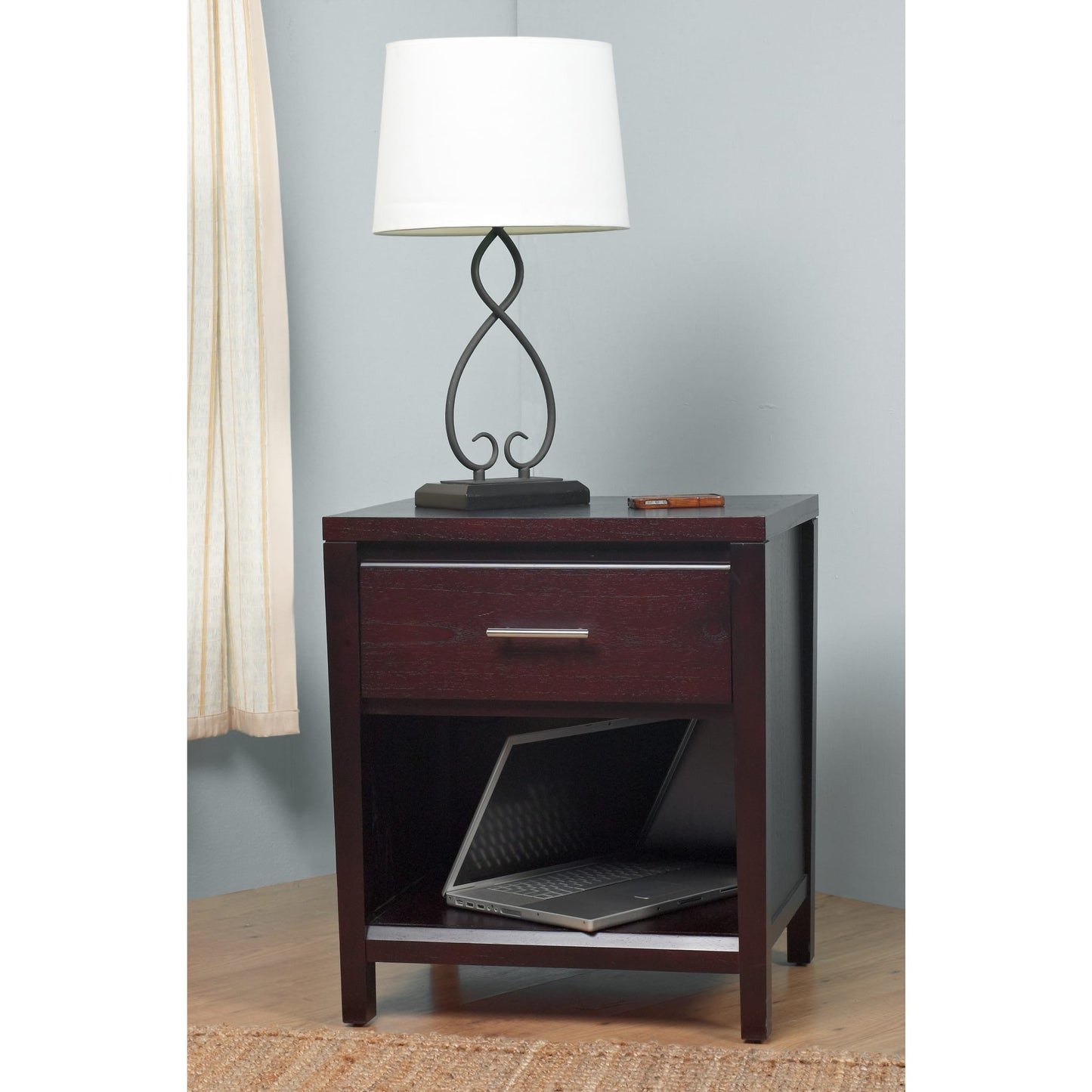 Modus Nevis Charging Station Nightstand in Espresso