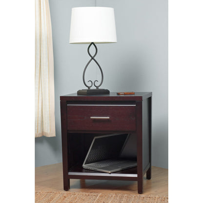 Modus Nevis Charging Station Nightstand in Espresso