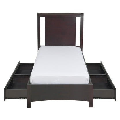 Modus Nevis Low Profile Storage Bed in Espresso