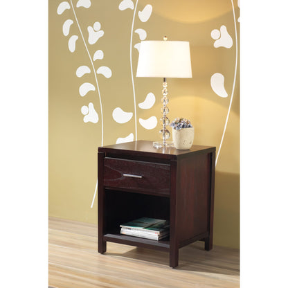 Modus Nevis One Drawer Nightstand in Espresso