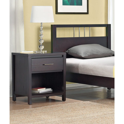 Modus Nevis One Drawer Nightstand in Espresso