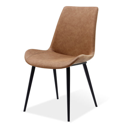 Modus Nicoya Upholstered Dining Chair in Buckskin Synthetic Leather and Black