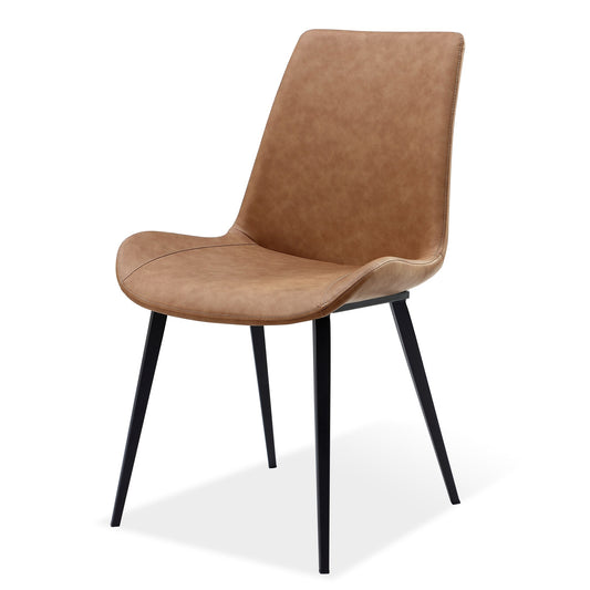 Modus Nicoya Upholstered Dining Chair in Buckskin Synthetic Leather and Black