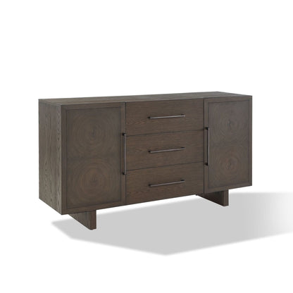 Modus Oakland Three-Drawer Sideboard in Brunette