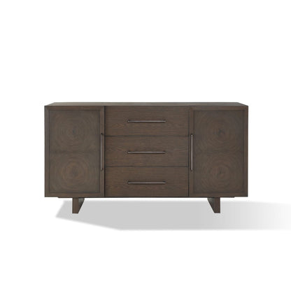 Modus Oakland Three-Drawer Sideboard in Brunette