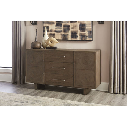 Modus Oakland Three-Drawer Sideboard in Brunette