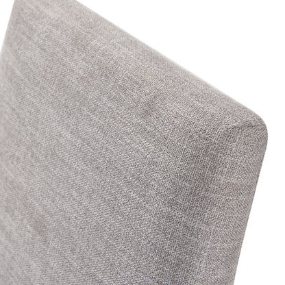 Modus Omnia Dining Chair in Silver Linen and Brushed Stainless Steel