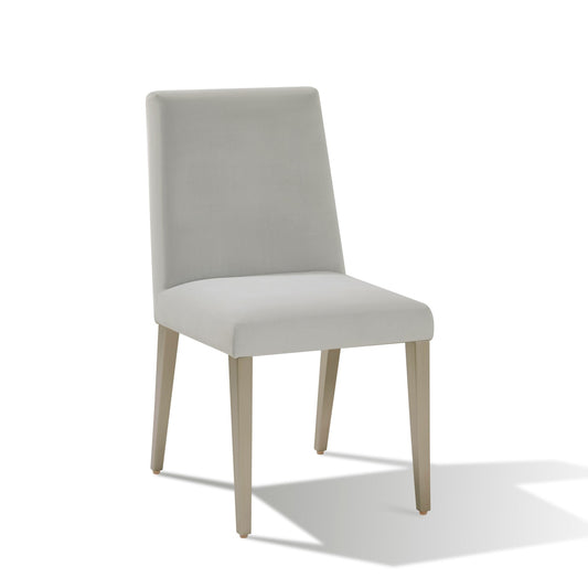 Modus Omnia Dining Chair in Smoke Velvet and Brushed Stainless Steel