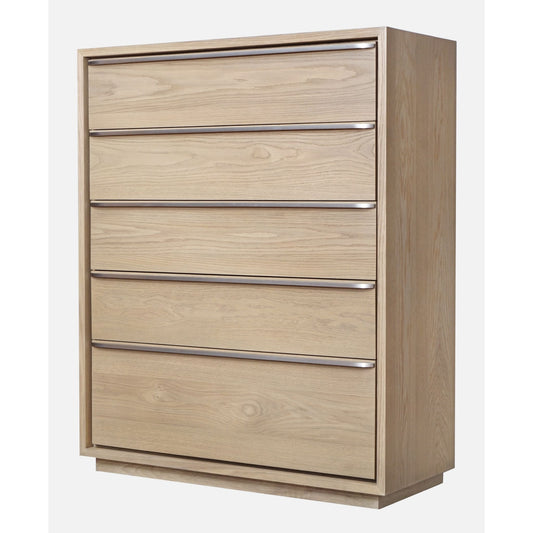 Modus Modus Modus One Coastal Modern Five Drawer Chest in Bisque