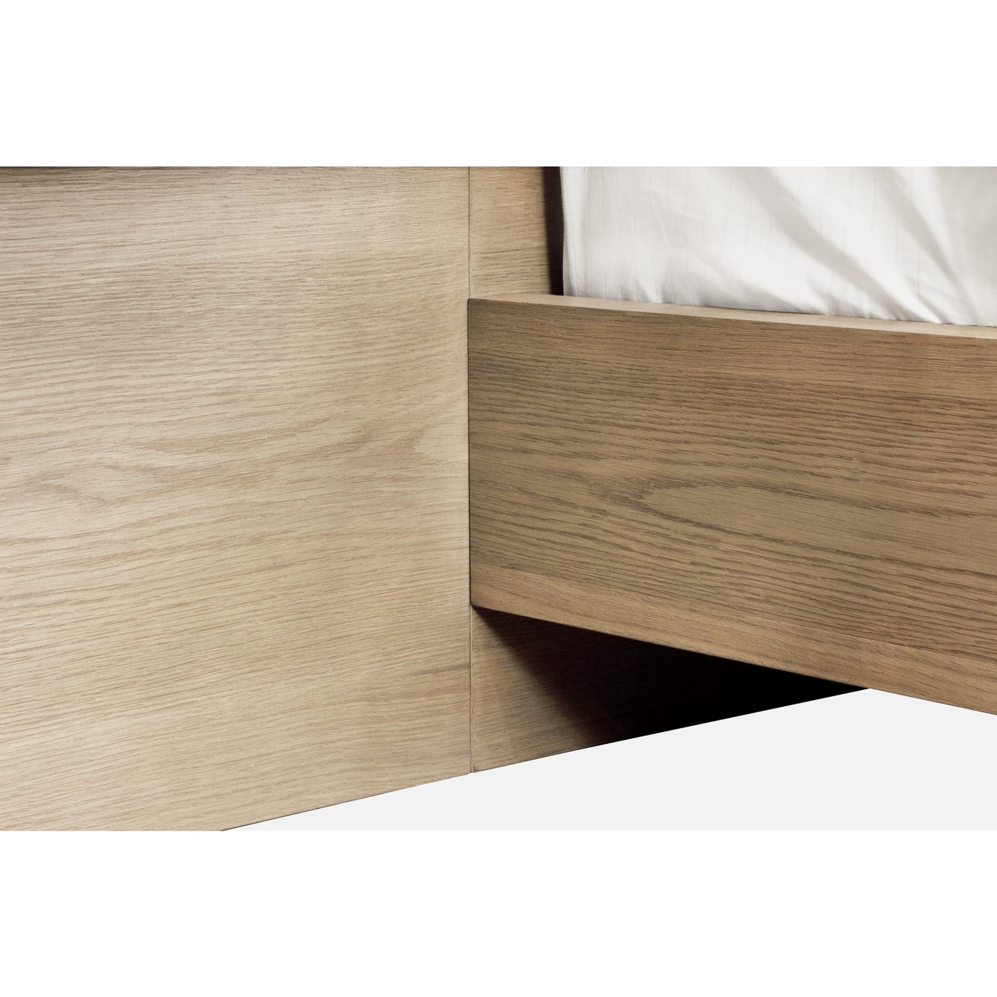 Modus One Coastal Modern Live Edge Wall Bed with Floating Nightstands in Bisque