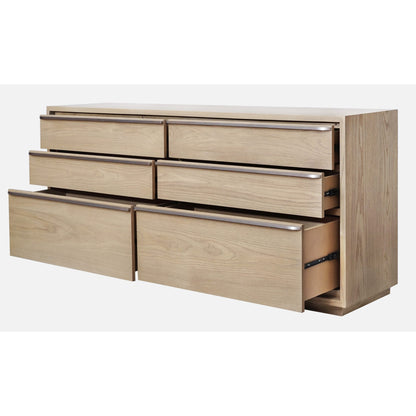 Modus One Coastal Modern Six Drawer Dresser in Bisque