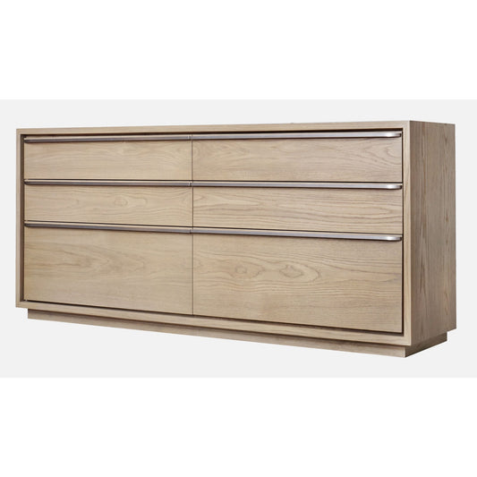 Modus One Coastal Modern Six Drawer Dresser in Bisque