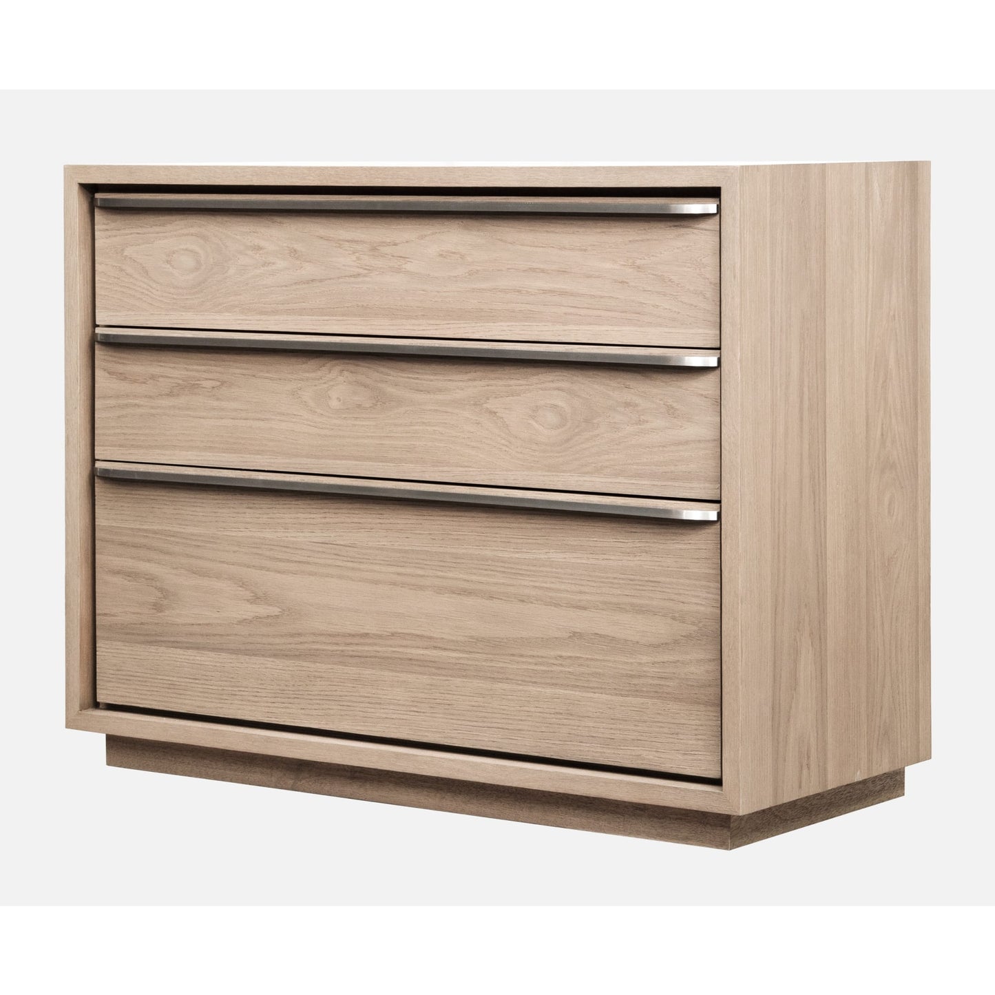 Modus One Coastal Modern Three Drawer USB-charging Nightstand in Bisque