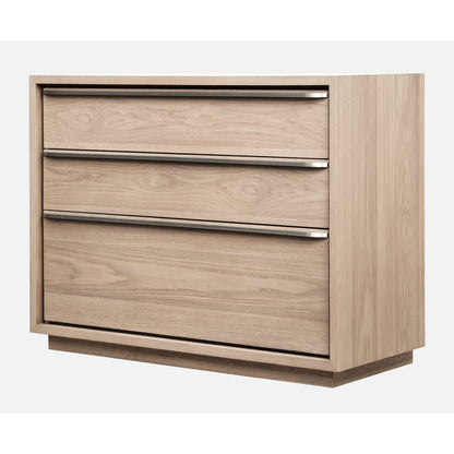 Modus One Coastal Modern Three Drawer USB-charging Nightstand in Bisque