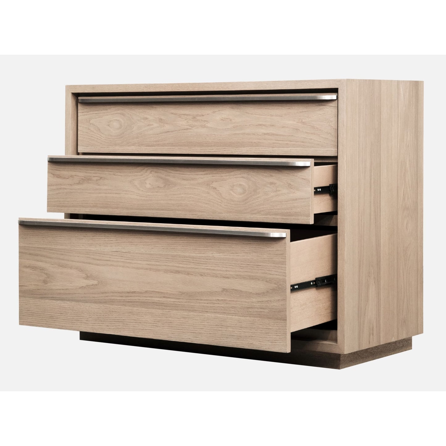Modus One Coastal Modern Three Drawer USB-charging Nightstand in Bisque