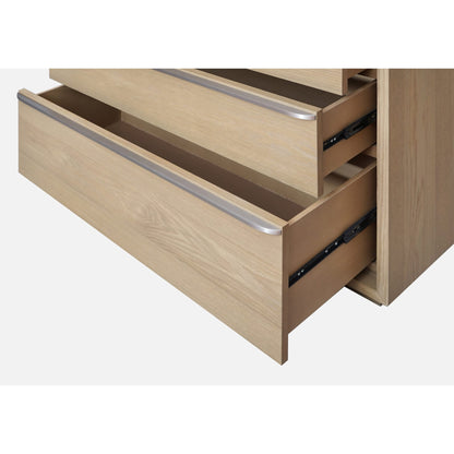 Modus One Coastal Modern Three Drawer USB-charging Nightstand in Bisque